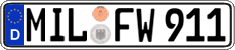 German license plate, Regular plates