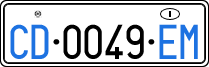 License plate of Italy, Diplomatic
