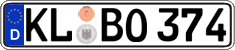 German license plate, Regular plates