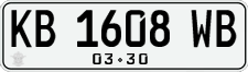 License plate of Indonesia, Regular plates