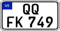 Federal license plates, US Army in Germany