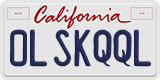 California, Vanity Plates