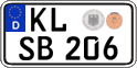 German license plate, Regular plates