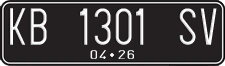 License plate of Indonesia, Regular plates