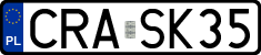 License plates of Poland, Regular car plates