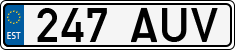License plate of Estonia, Regular car plates