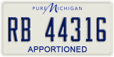 Michigan, Apportioned (RA 12345)