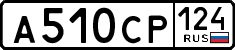 License plate Russia, Cars