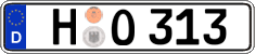 German license plate, Regular plates
