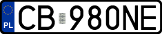 License plates of Poland, Regular car plates