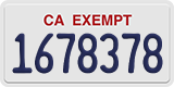 California, Exempt (1234567)