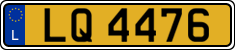 License plate of Luxembourg, 2003 year system