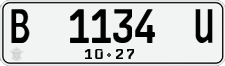 License plate of Indonesia, Regular plates