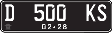 License plate of Indonesia, Regular plates