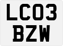 License plate of the United Kingdom, 2001 year system