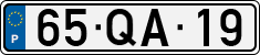 License plate of Portugal, Regular plates
