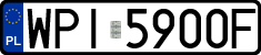 License plates of Poland, Regular car plates