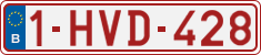 License plate of Belgium, Regular plates (2010)