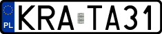License plates of Poland, Regular car plates