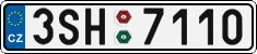 License plate of the Czech Republic, Cars (2001)