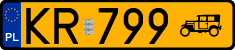 License plates of Poland, Oldtimers