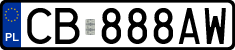 License plates of Poland, Regular car plates