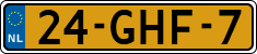 License plate of the Netherlands, Cars