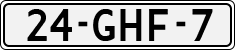 License plate of the Netherlands, Cars