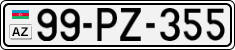 License plate of Azerbaijan, Cars