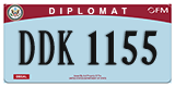 Federal license plates, Diplomatic