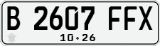 License plate of Indonesia, Regular plates