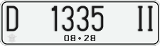 License plate of Indonesia, Regular plates