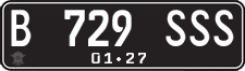 License plate of Indonesia, Regular plates