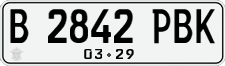 License plate of Indonesia, Regular plates