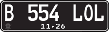License plate of Indonesia, Regular plates