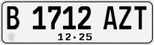 License plate of Indonesia, Regular plates