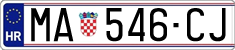 License plate of Croatia, Regular plates