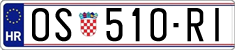 License plate of Croatia, Regular plates