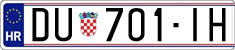 License plate of Croatia, Regular plates