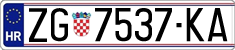License plate of Croatia, Regular plates