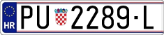 License plate of Croatia, Regular plates