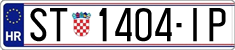 License plate of Croatia, Regular plates