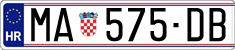 License plate of Croatia, Regular plates