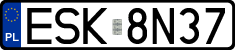 License plates of Poland, Regular car plates