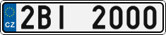 License plate of the Czech Republic, Cars (2001)