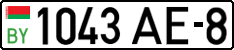 License plate Belarus, Cars (2004)