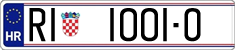 License plate of Croatia, Vanity Plates