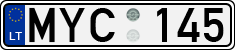 License plate of Lithuania, Cars