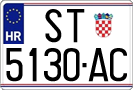 License plate of Croatia, Regular plates