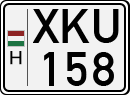 license plates of Hungary, Cars (1990)